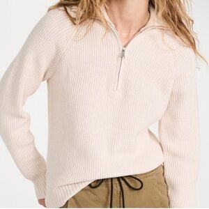 Z Supply Jayce 3/4 Zip Sweater in Oatmeal Size XS